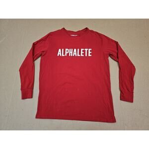 Alphalete Long Sleeve Shirt Size Medium Performance Fit Red